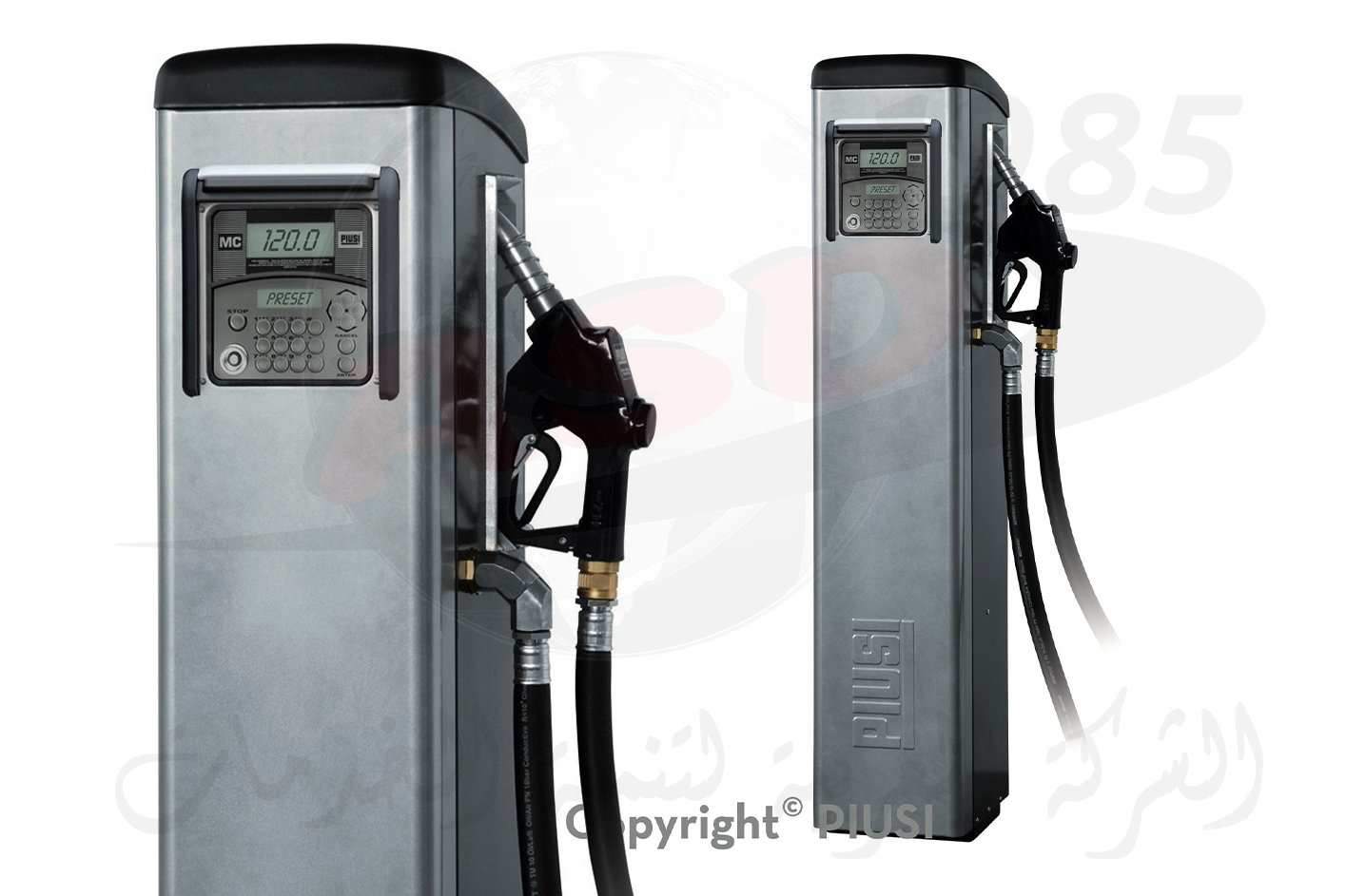 وحدة تفويل سولار ستاند ديجيتال موديل SELF SERVICE 100 MC ماركة PIUSI الإيطالية