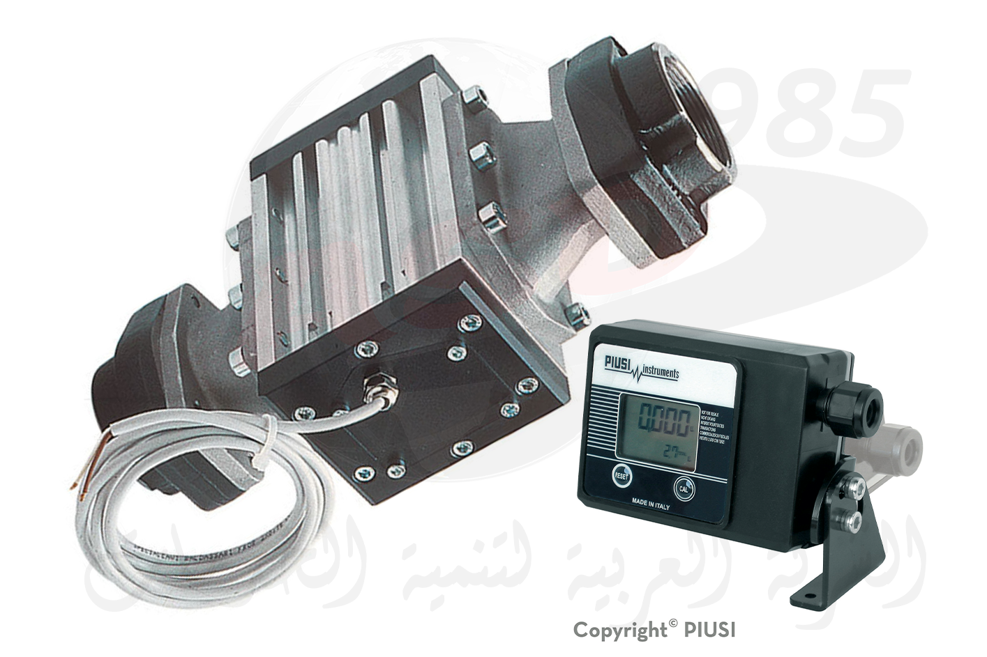 عداد تدفق Flowmeter سولار بالنبضات 3 بوصة بشاشة قراءة ديجيتال موديل K900 Pulser + display