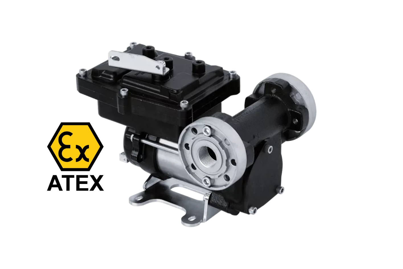 طلمبة سولار وبنزين fuel pump ضد الإنفجار تصريف 75 لتر في الدقيقة موديل EX75 12V DC ATEX