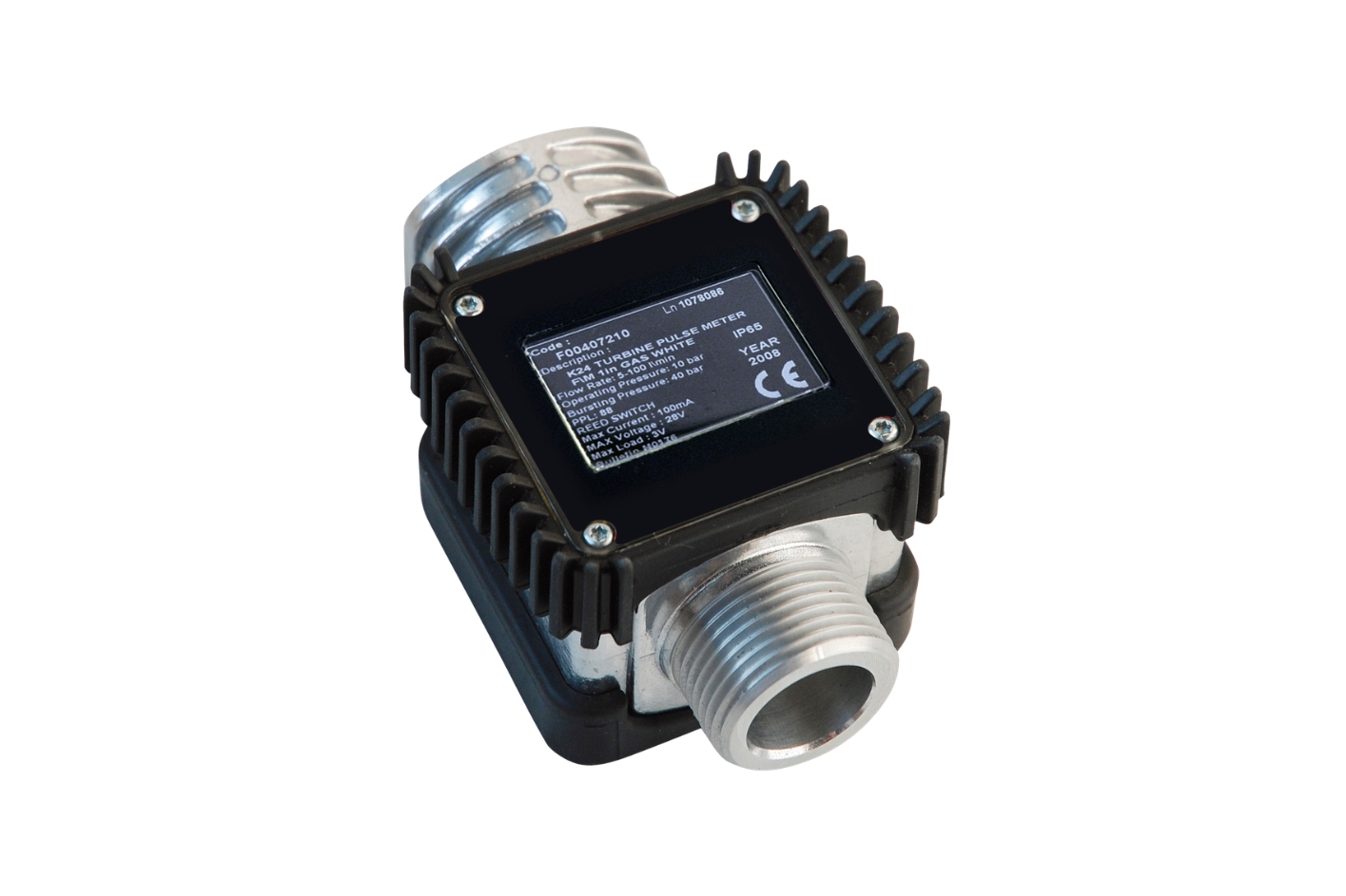 عداد تدفق Flowmeter سولار ومياه 1 بوصة ديجيتال جسم بلاستيك يعمل بالنبضات موديل K24 PULSE + DISLAY