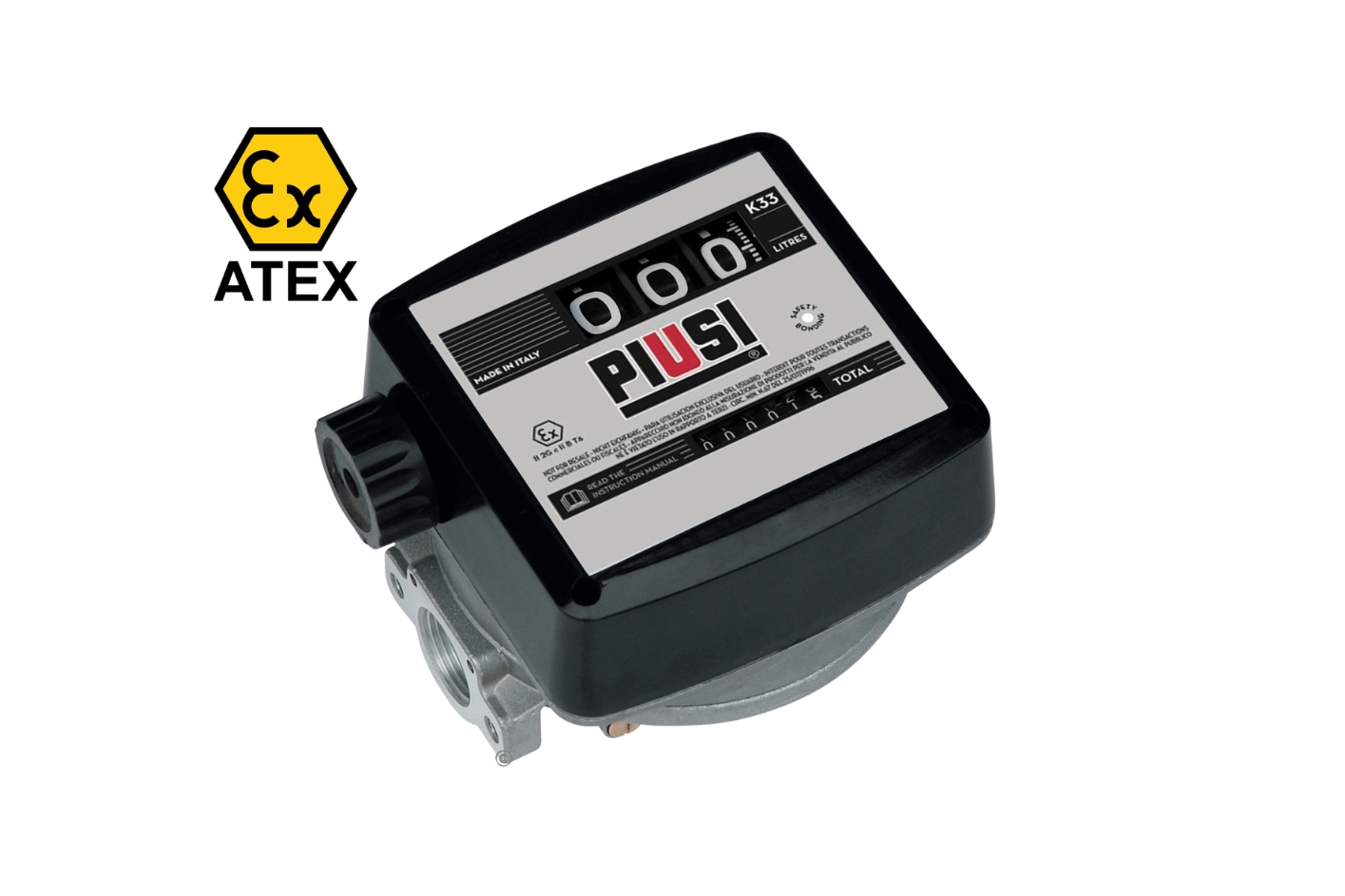 عداد تدفق Flowmeter سولار وبنزين 1 بوصة ميكانيكى موديل K33 ATEX ضد الإنفجار