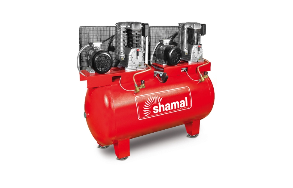 كمبروسر هواء SHAMAL K30/500 TD FT7.5+7.5 SD سعة 500 لتر – إجمالي 15 حصان – 11 بار – كامل باللوحة